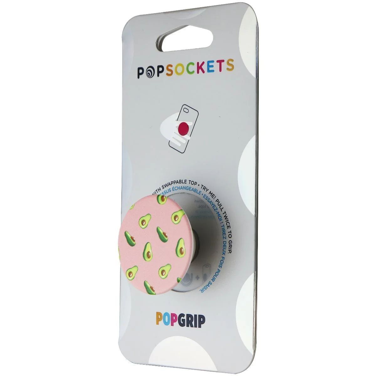 PopSockets PopGrip Expanding Stand and Grip with a Swappable Top - Avocados Pink