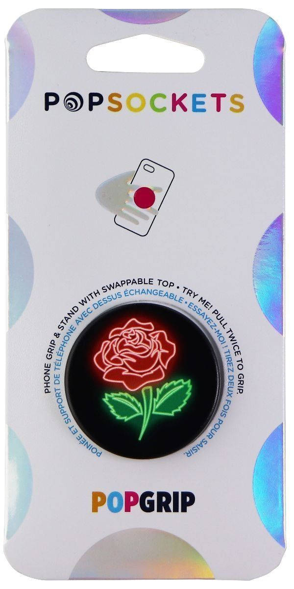 PopSockets PopGrip Expanding Stand and Grip with a Swappable Top - Neon Rose