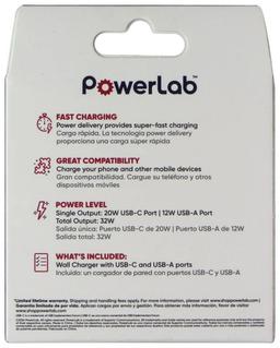 PowerLab 32W USB-C / USB-A Wall Charger with Power Delivery - Reebelo US