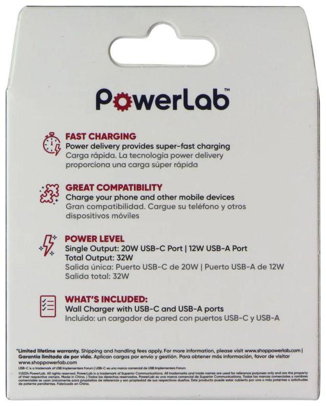 PowerLab 32W USB-C / USB-A Wall Charger with Power Delivery - Reebelo US