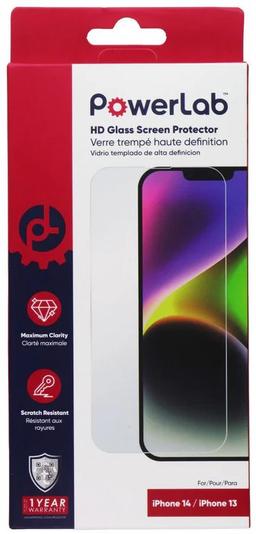 PowerLab HD Glass Screen Protector for iPhone 14/13 - Reebelo US