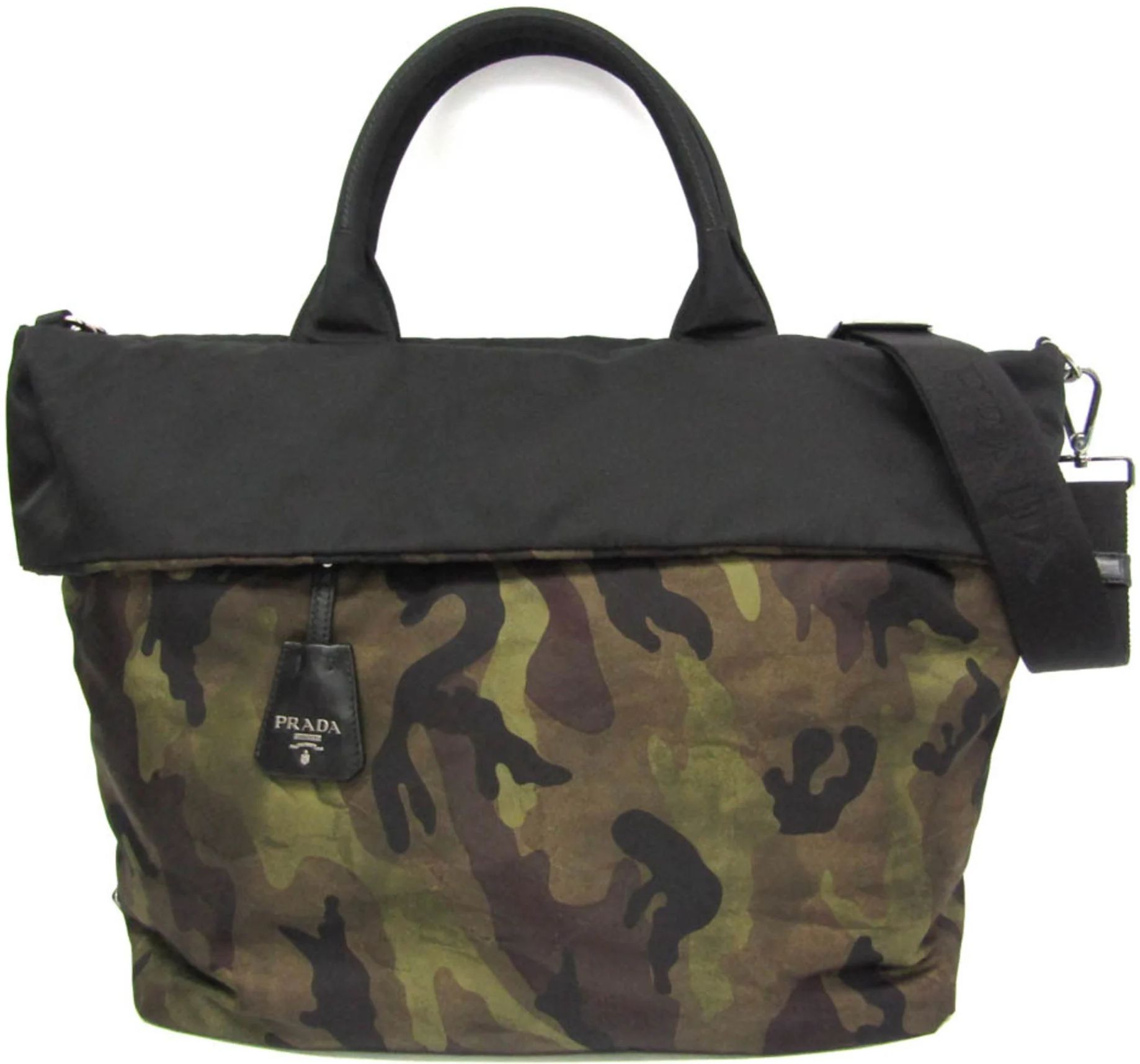 Refurbished Prada Multi-Color Nylon Leather Handbag Shoulder Bag - Reebelo US