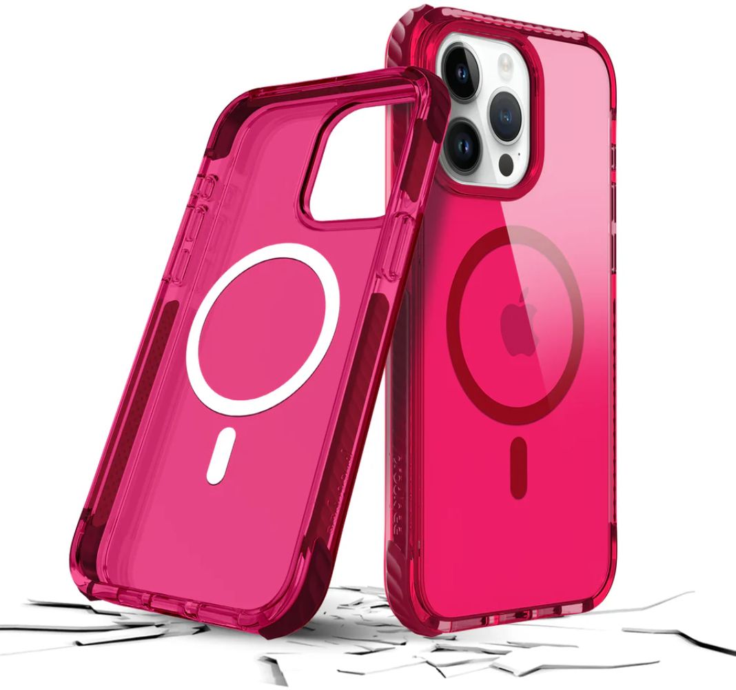 Prodigee Safetee Neo + Mag Phone Case for iPhone 15 Pro - Fuchsia - Brand New