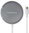 PureGear 15W Fast Magnetic Wireless Charger with Collapsible Kickstand Ring - Silver/White
