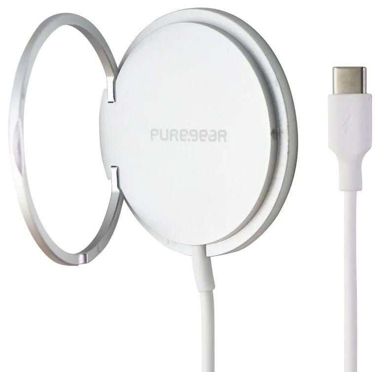 Refurbished PureGear 15W Fast Magnetic Wireless Charger with Collapsible Kickstand Ring - Reebelo US