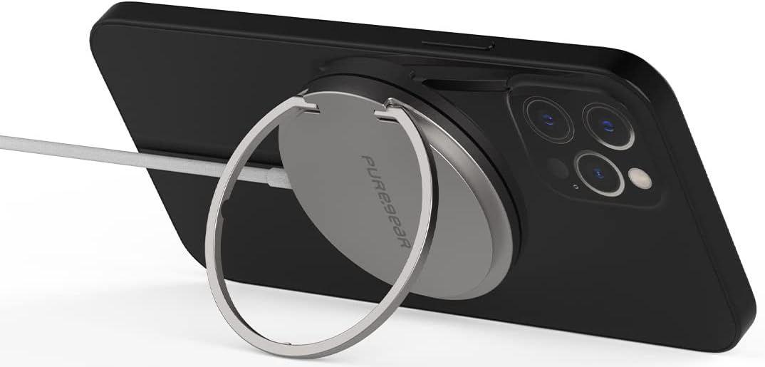 Refurbished PureGear 15W Fast Magnetic Wireless Charger with Collapsible Kickstand Ring - Reebelo US