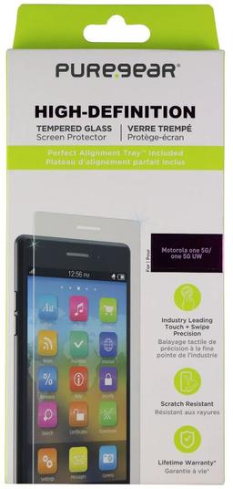 PureGear HD Tempered Glass Screen Protector for Motorola One 5G / 5G UW  - Reebelo US