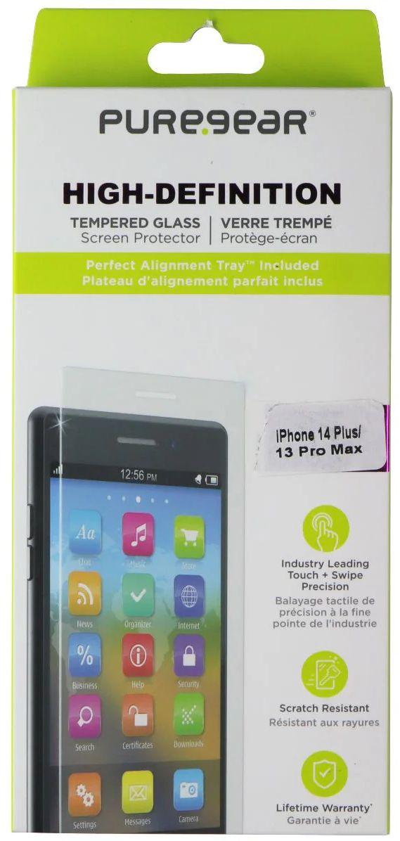 PureGear High-Definition Tempered Glass for Apple iPhone 14 Plus / 13 Pro Max
