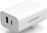 PureGear LightSpeed (42W) USB-C and USB-A Wall Charger - White