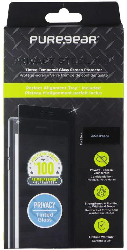 PureGear Privacy Steel 360 Screen Protector for iPhone 16 - Reebelo US