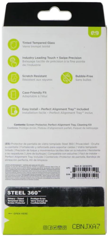 PureGear Privacy Steel 360 Series Screen Protector for iPhone 14 Pro - Reebelo US