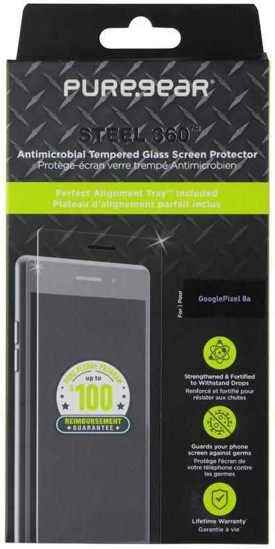 PureGear Steel 360 Series Screen Protector for Google Pixel 8a