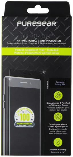 PureGear Steel 360 Tempered Glass Protector for Samsung Galaxy S24 - Reebelo US