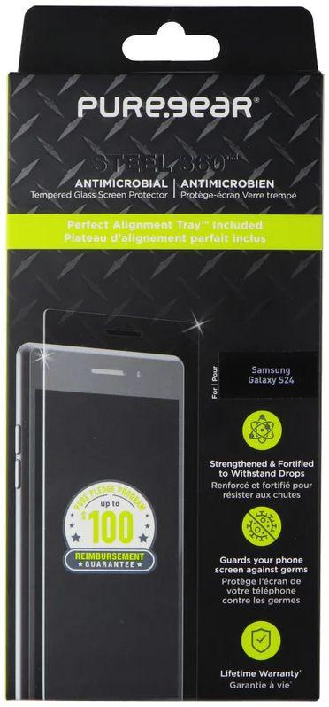 PureGear Steel 360 Tempered Glass Protector for Samsung Galaxy S24 - Reebelo US