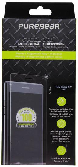 PureGear Steel 360 Tempered Glass Screen Protector for iPhone 15 Plus - Reebelo US