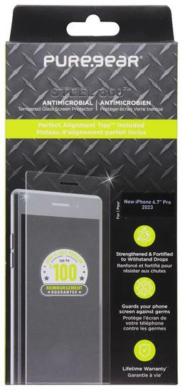 PureGear Steel 360 Tempered Glass Screen Protector for iPhone 15 Pro Max - Reebelo US