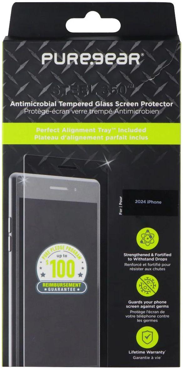 PureGear Steel 360 Tempered Glass Screen Protector for iPhone 16 - Reebelo US