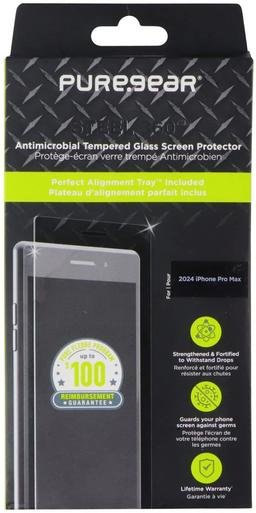 PureGear Steel 360 Tempered Glass Screen Protector for iPhone 16 Pro Max - Reebelo US