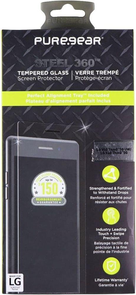 PureGear Steel 360 Tempered Glass Screen Protector for LG V60 ThinQ 5G