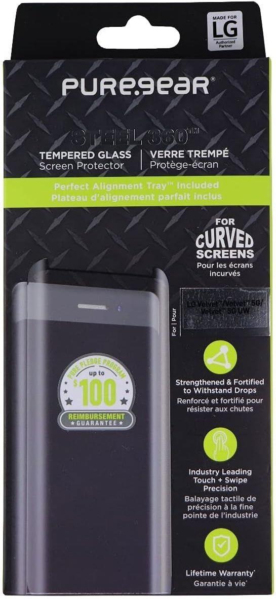 PureGear Steel 360 Tempered Glass Screen Protector for LG Velvet 5G / Velvet 5G UW