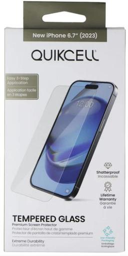 Quikcell Tempered Glass Screen Protector for iPhone 15 Plus - Reebelo US