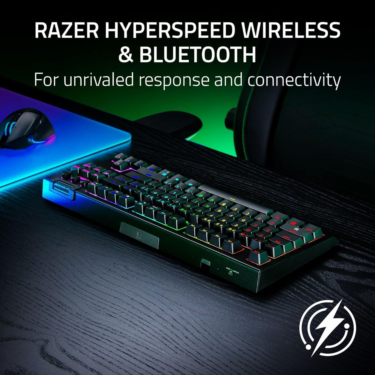 Refurbished Razer BlackWidow V4 TKL Hyperspeed Keyboard (Green Switches) - Reebelo US