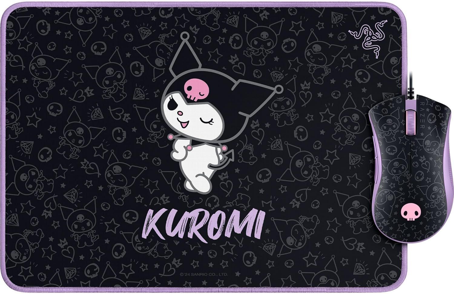 Razer DeathAdder Essential & Goliathus Bundle Kuromi Edition (Mouse & Mat) - Kuromi Edition