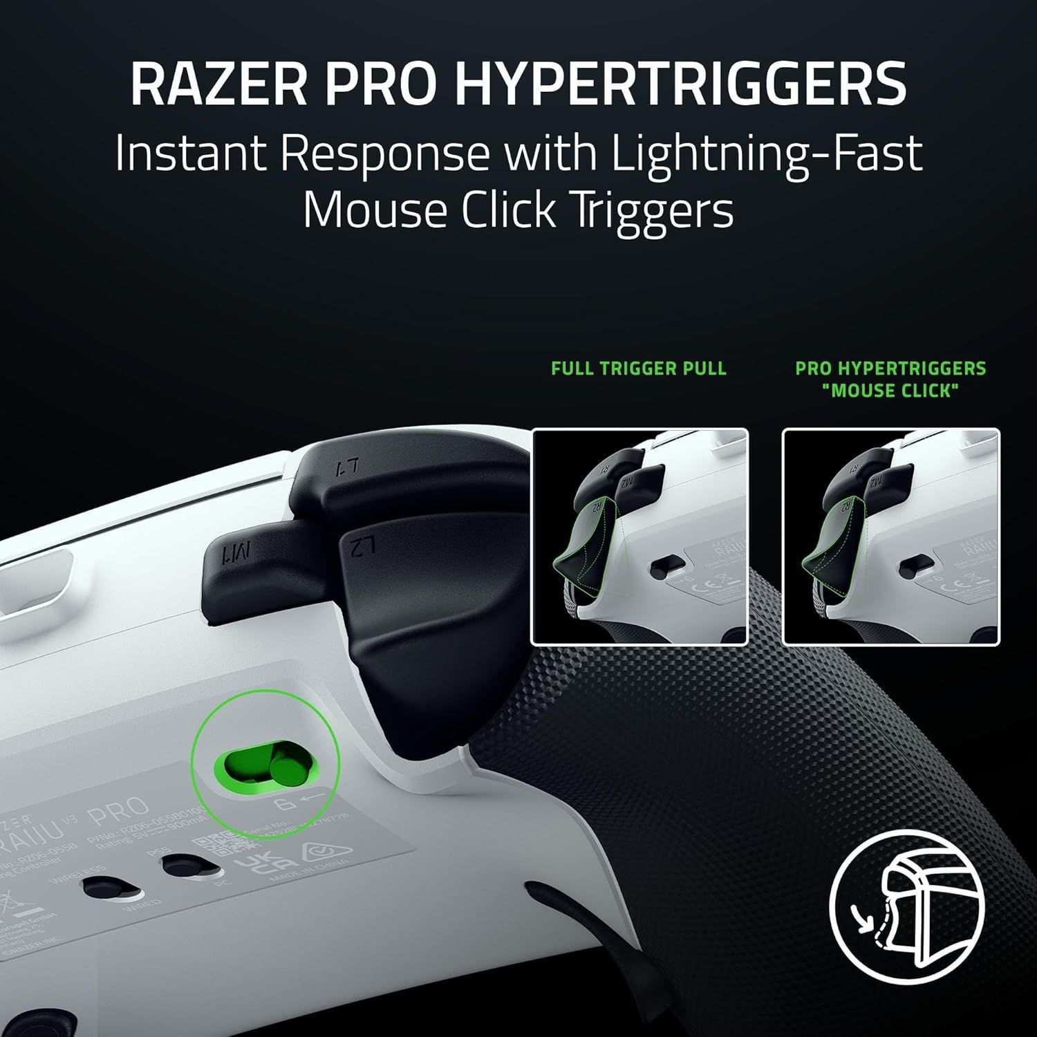Refurbished Razer Raiju V3 Pro Wireless Gaming Controller for PS5 - Reebelo US