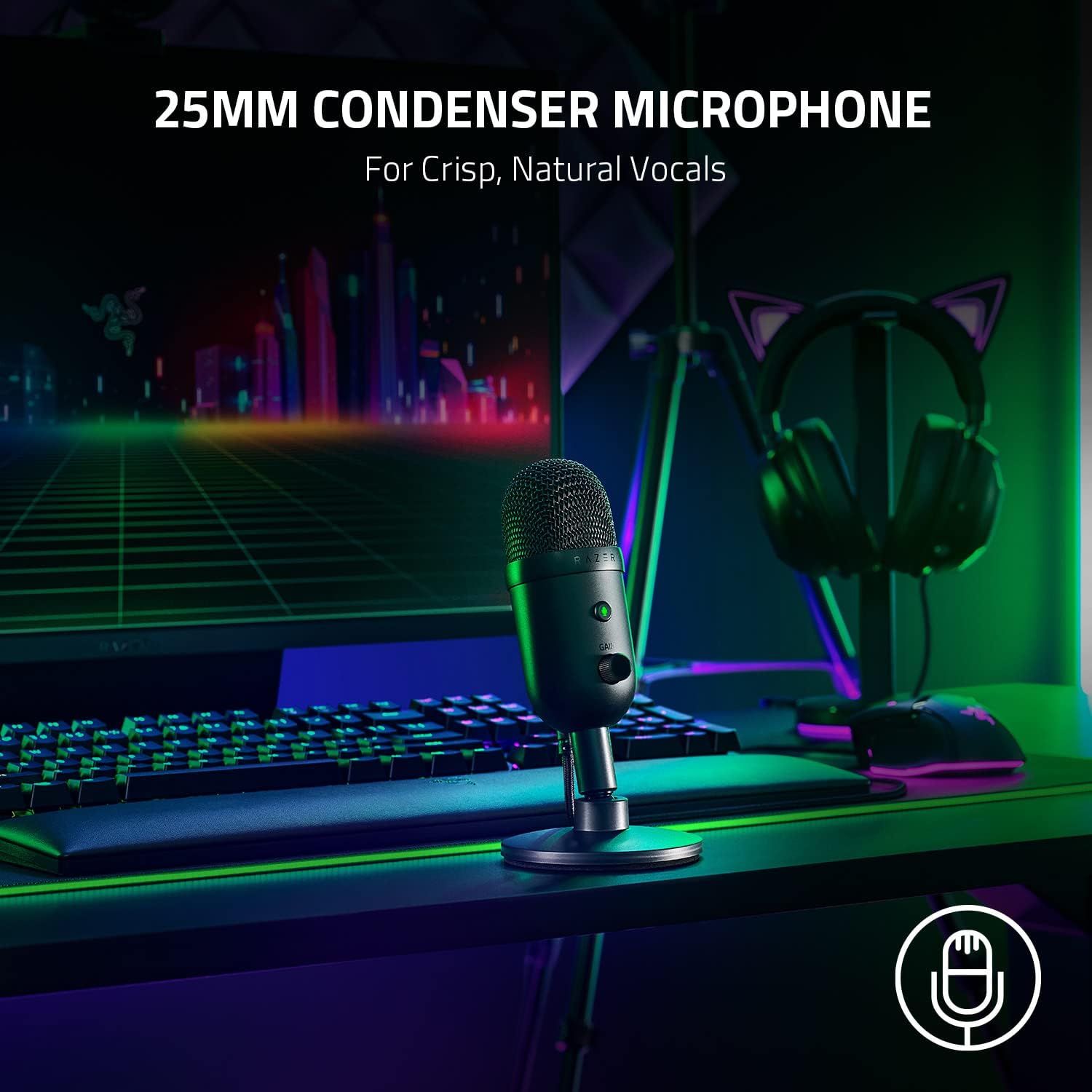 Refurbished Razer Seiren V2 X USB Condenser Microphone for Streamers - Reebelo US