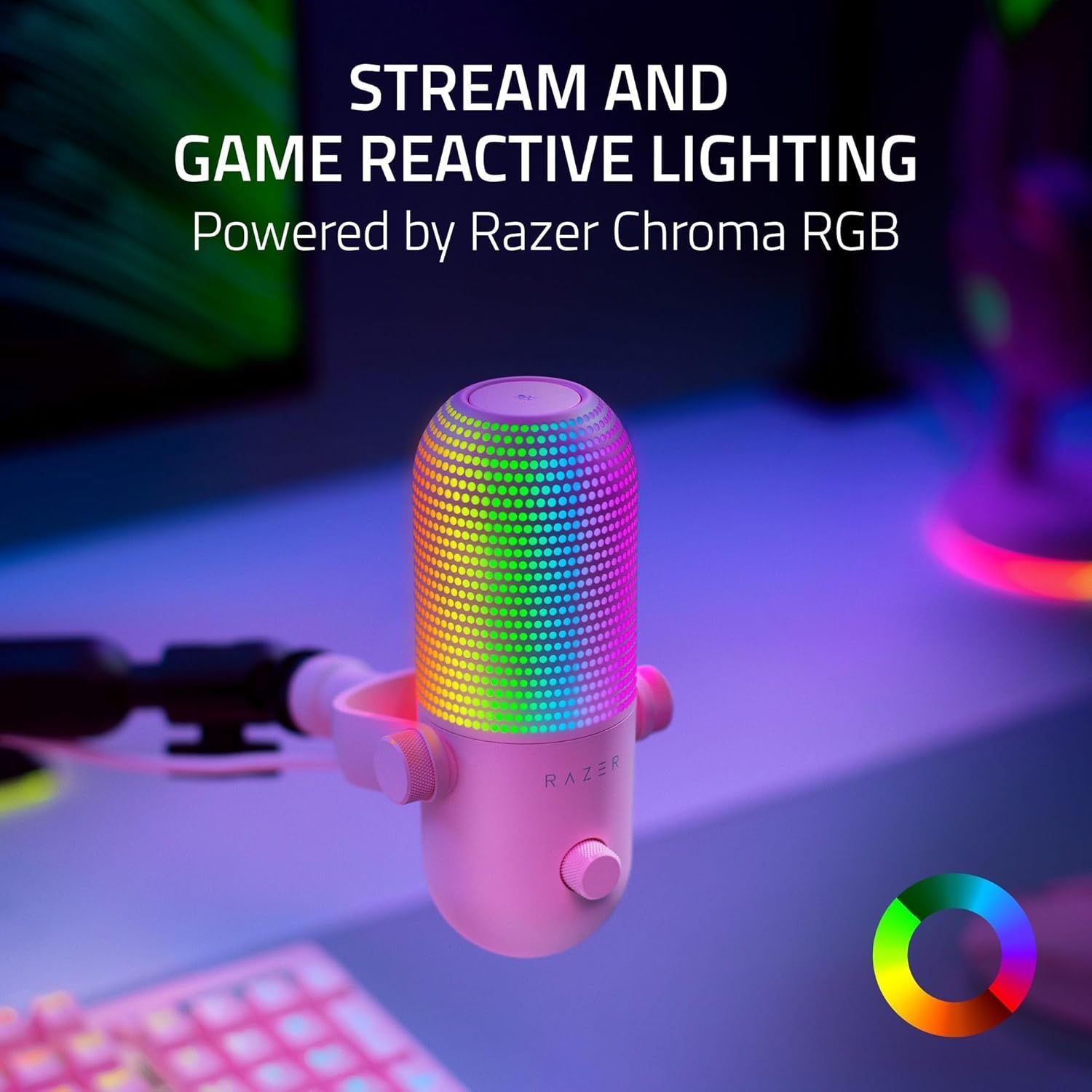 Refurbished Razer Seiren V3 Chroma Condenser USB Microphone   - Reebelo US