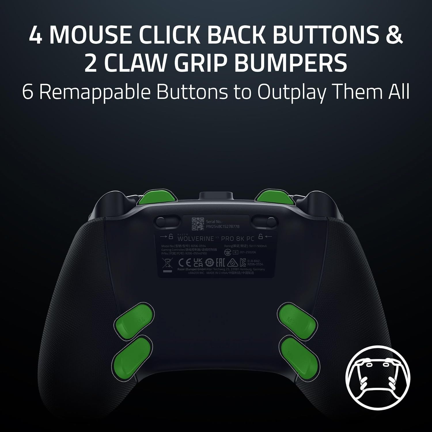 Refurbished Razer Wolverine V3 Pro 8K Wireless Gaming Controller for PC - Reebelo US