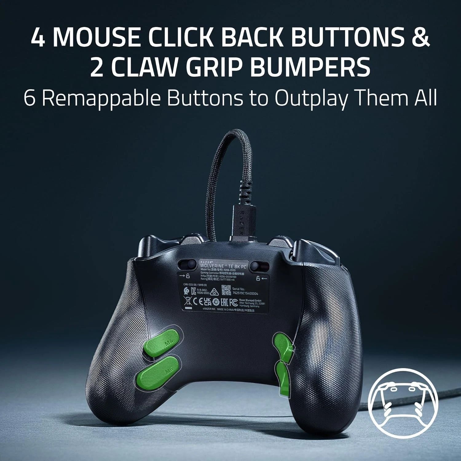 Refurbished Razer Wolverine V3 Tournament Edition 8K PC Wired Controller - Reebelo US