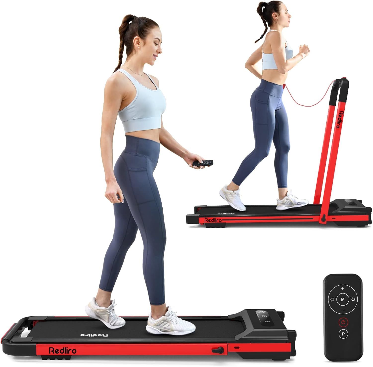 Refurbished Redliro 2-in-1 Under Desk Treadmill (JK1608E-2) - Reebelo US