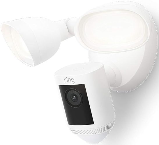Ring Floodlight Cam Wired Pro with Bird’s Eye View and 3D Motion Detection - White