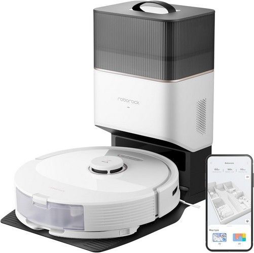 Roborock Q8 Max+ Plus Robot Vacuum & Mop Cleaner with Self-Emptying - White