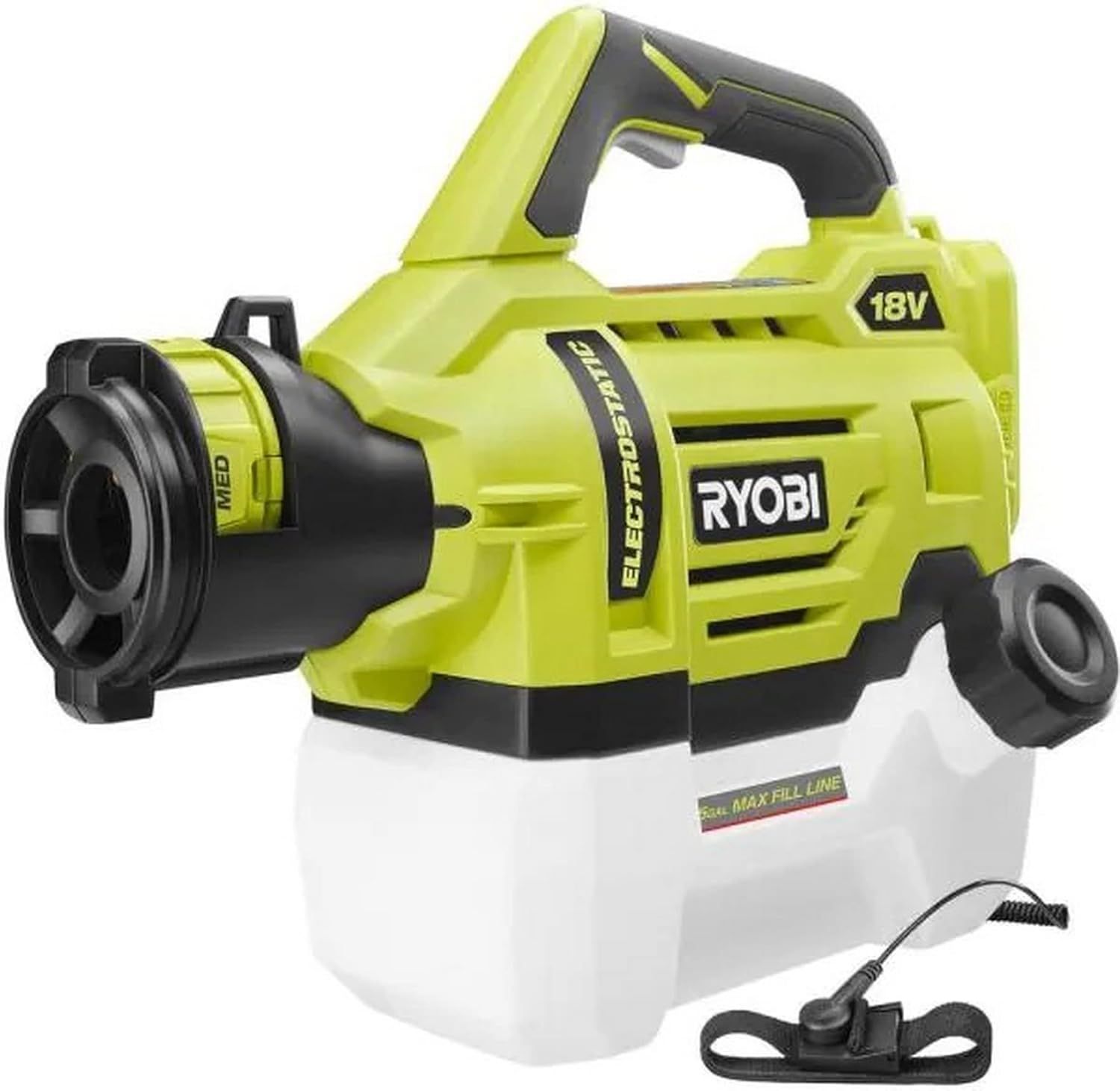 Ryobi One+ 18V Cordless Electrostatic 0.5 Gal. Sprayer Tool Only P2809BTL - Green