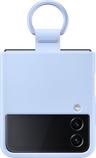 Samsung Silicone Phone Cover with Ring for Galaxy Z Flip4 - Arctic Blue