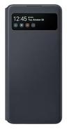 Samsung Smart S View Wallet Cover Phone Case For Galaxy A42 (5G) - Black