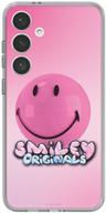 Samsung Smiley Bubble Flipsuit Card Phone Case for Samsung Galaxy S24 - Pink