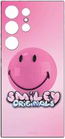 Samsung Smiley Bubble Flipsuit Card Phone Case for Samsung Galaxy S24 Ultra - Pink