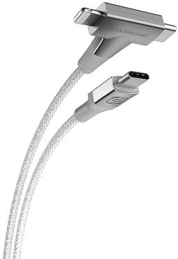 Scosche StrikeLine HH 2-in-1 USB-C to USB-C/Lightning 4-Ft. Cable - Reebelo US