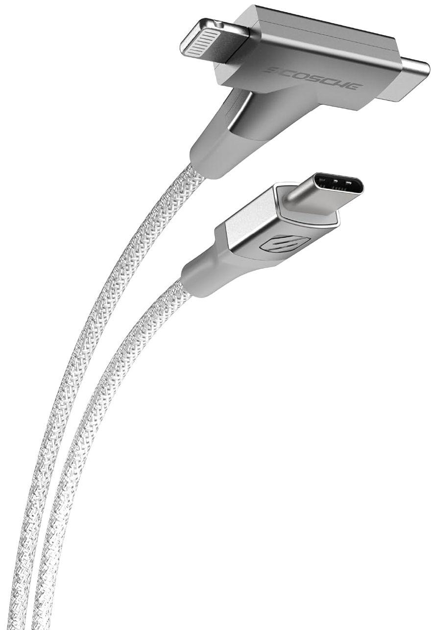 Scosche StrikeLine HH 2-in-1 USB-C to USB-C/Lightning 4-Ft. Cable - Reebelo US