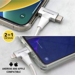 Scosche StrikeLine HH 2-in-1 USB-C to USB-C/Lightning 4-Ft. Cable - Reebelo US
