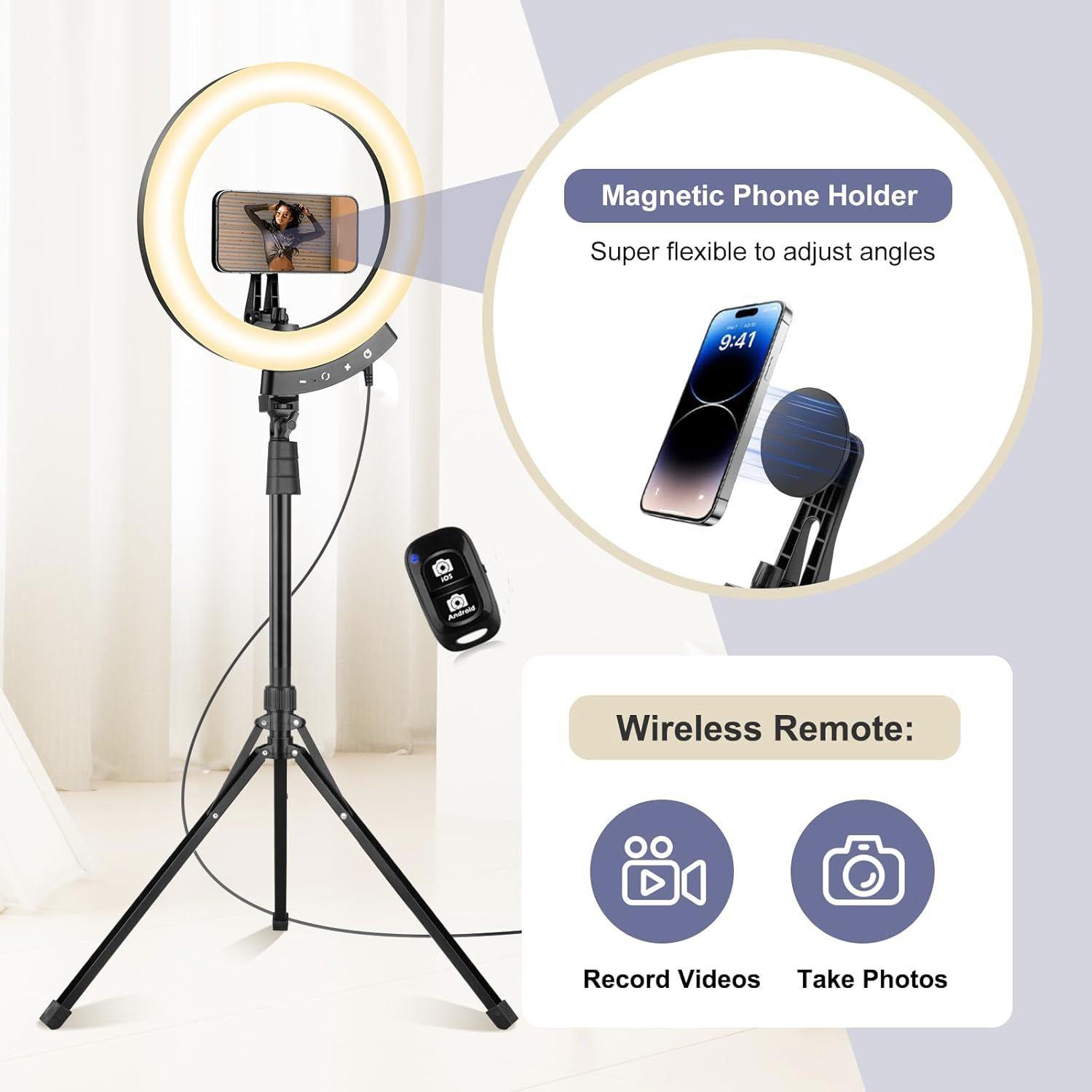Refurbished Sensyne 12" Ring Light with 62" Tripod Stand - Reebelo US