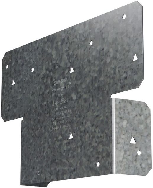 Simpson Strong-Tie AC6 Galvanized Adjustable Post Cap for 6x - Grey