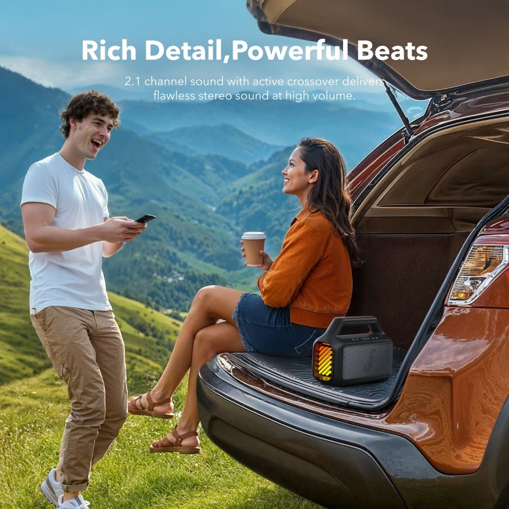 Refurbished Soundcore by Anker Boom 2 Portable Bluetooth Speaker with Powerful Bass - Reebelo US