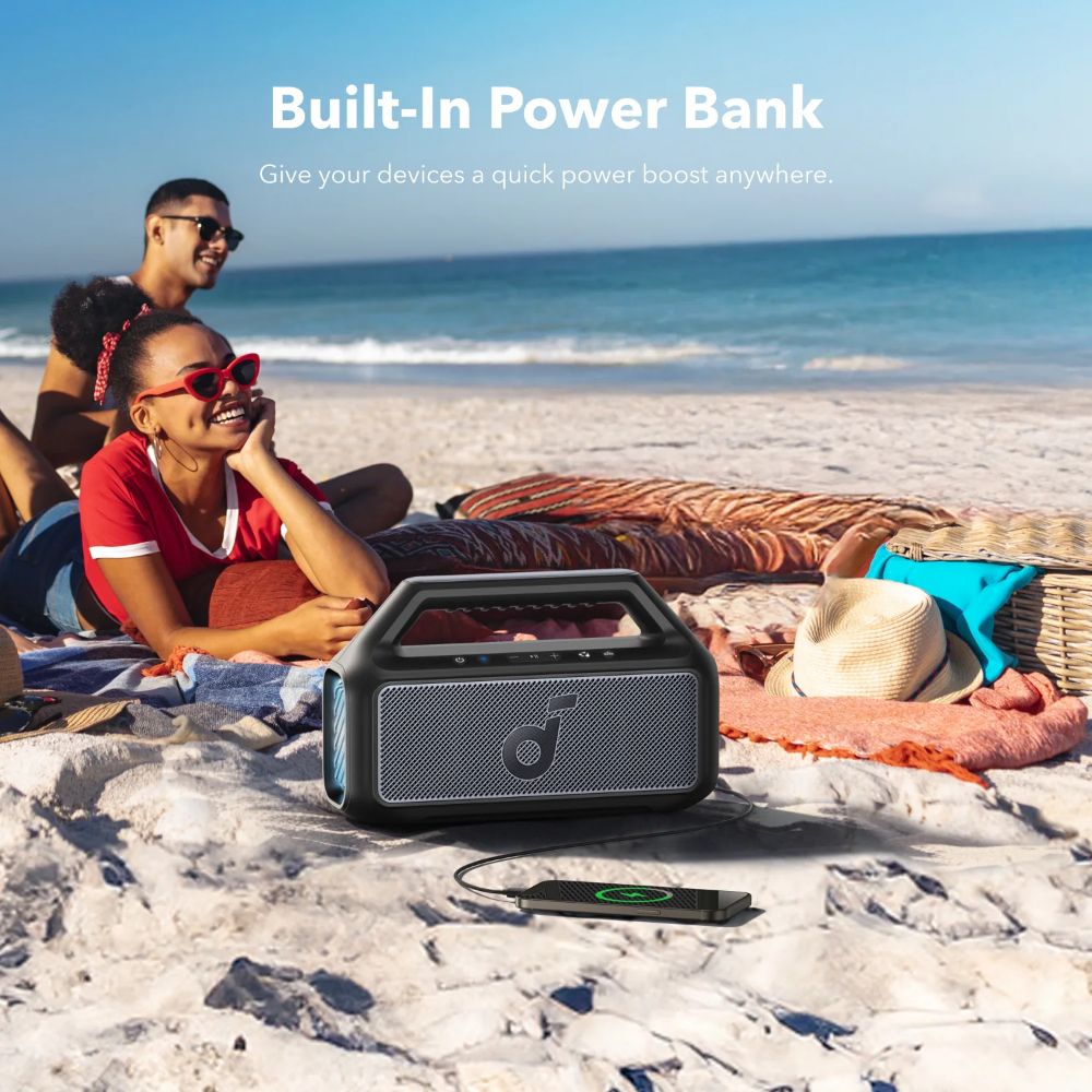 Refurbished Soundcore by Anker Boom 2 Portable Bluetooth Speaker with Powerful Bass - Reebelo US