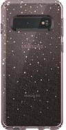 Speck Presidio Clear + Glitter Phone Case for Samsung Galaxy S10 - Bella Pink with Gold Glitter