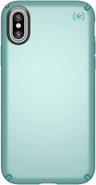Speck Presidio Metallic Phone Case for Apple iPhone X - Peppermint Green Metallic/Jewel Teal