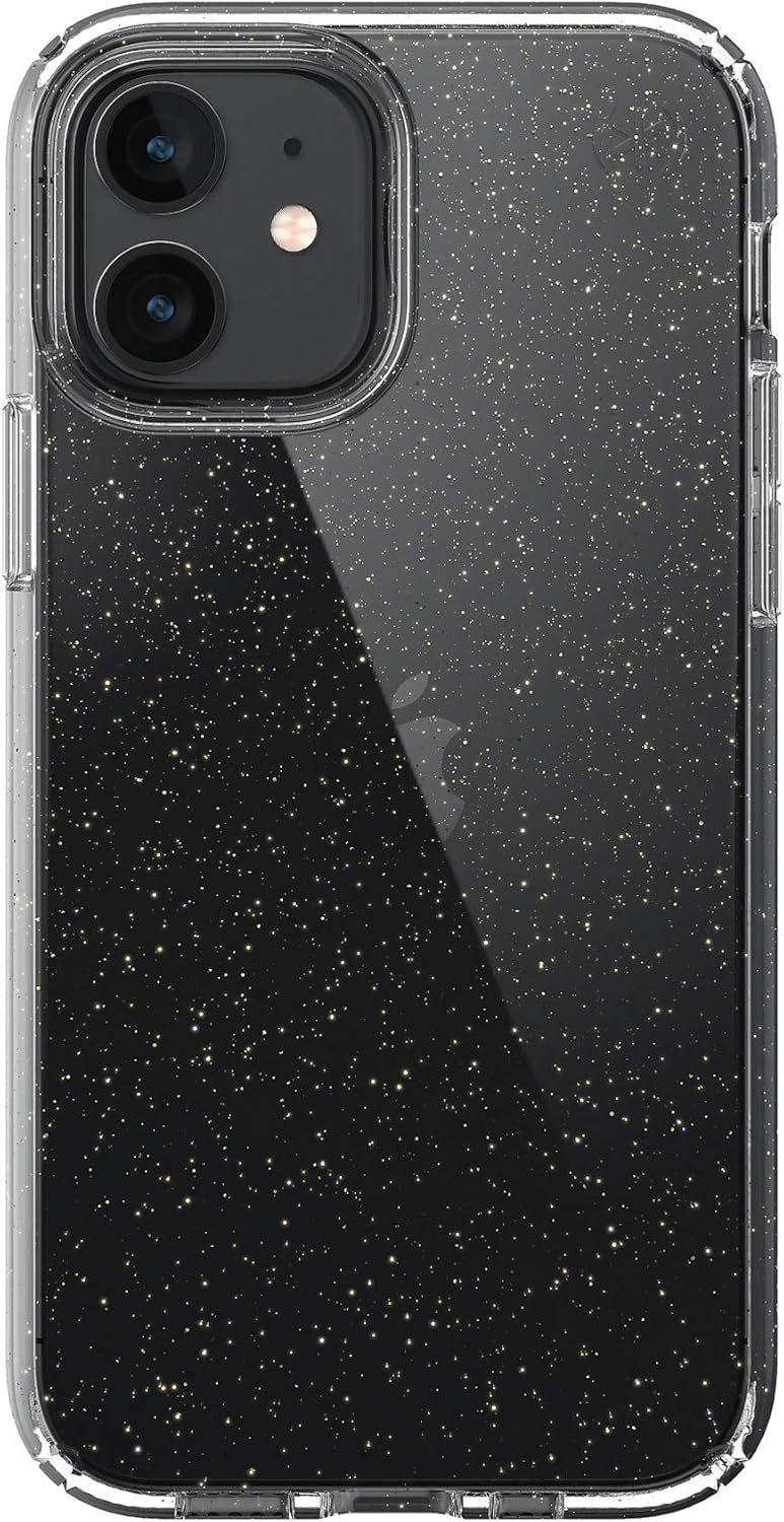 Speck Presidio Perfect-Clear Glitter Phone Case for iPhone 12/12 Pro